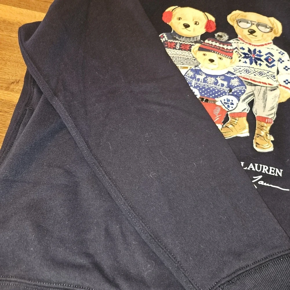 Ralph Lauren Bear Sweatshirt. Big Boy Sz 16. Preppy. Old Money.